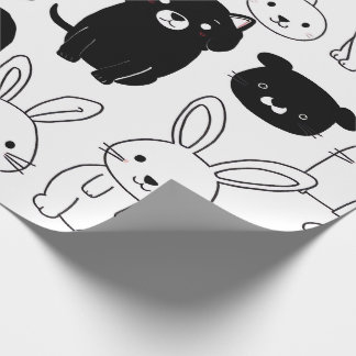Papier Cadeau Black Cat Gift Wrapping Paper 