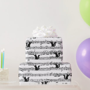 Papier Cadeau Black Cat ON Sheet Music