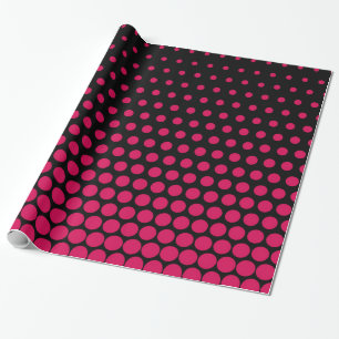 Papier Cadeau Black Debian Red Polka