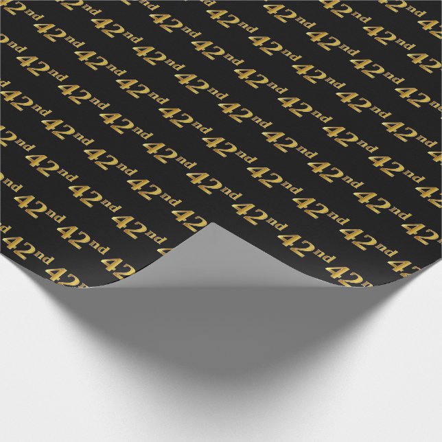 Papier Cadeau Black, Faux Gold 42e (Quarante-Seconde) (Coin)