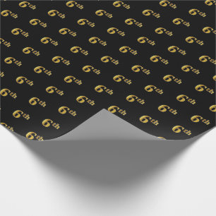 Papier Cadeau Black, Faux Gold 6e (Sixième) Écran d'Enveloppemen