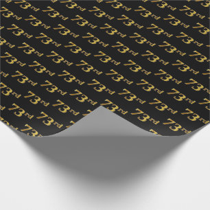 Papier Cadeau Black, Faux Gold 73e (Soixante-treizième)