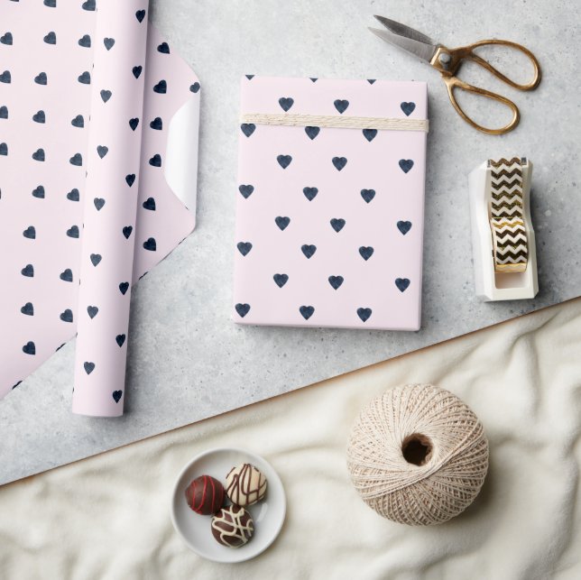 Papier Cadeau Black Hearts Saint-Valentin (Artisanat)