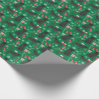 Papier Cadeau Black Lab Christmas