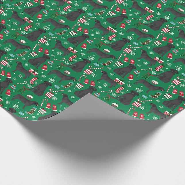 Papier Cadeau Black Lab Christmas (Coin)