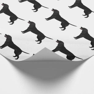 Papier Cadeau Black Lab - Labrador Retriever Retriever Silhouett