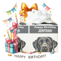 Black Labrador heureux anniversaire mignon