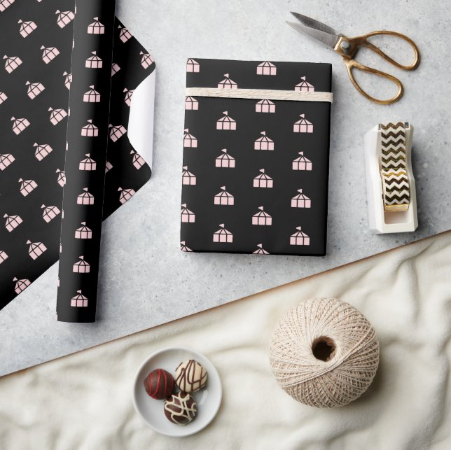 Papier Cadeau Black Rose Circus thème fille (Artisanat)