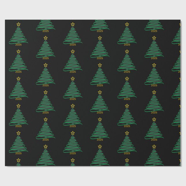 Papier Cadeau Black Tree (Plat)