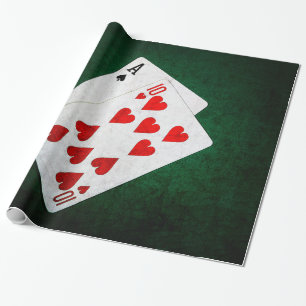 Papier Cadeau Blackjack 21 point - As, Ten
