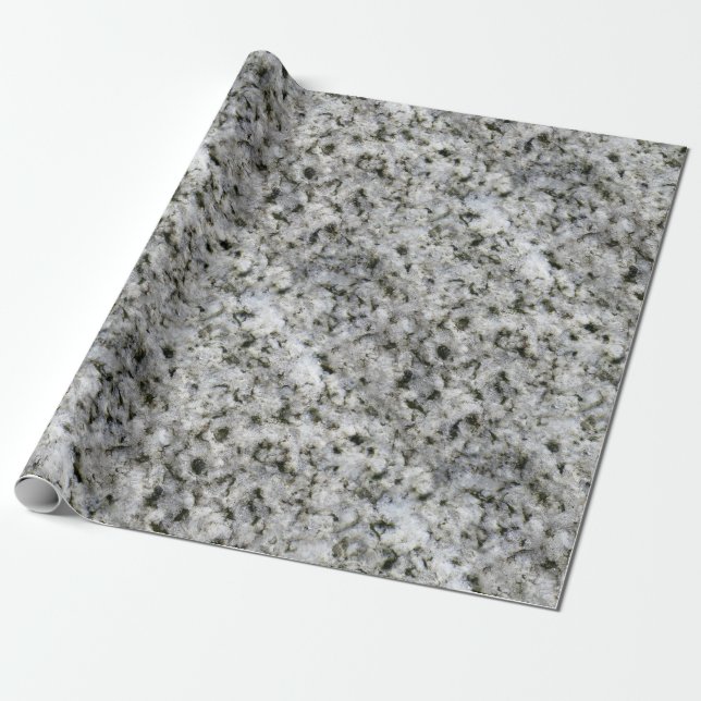 Papier Cadeau Blanc de roche de granit (Déroulé)