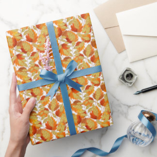 Papier Cadeau BLANCHE | Parties scintillant moderne Faux Feuille