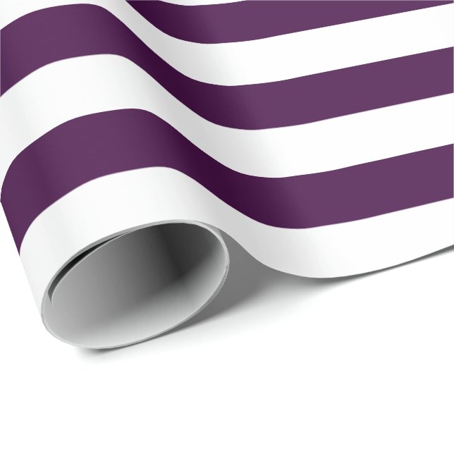 Papier Cadeau Blancs avec pourpre foncé | Couleur do-it-yourself (Coin rond)