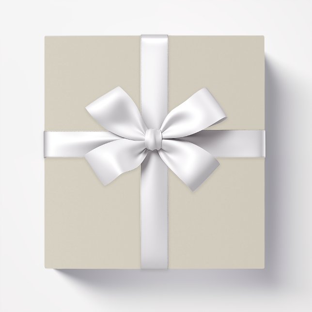 Papier Cadeau Blancs solides beige blanc (Créateur téléchargé)