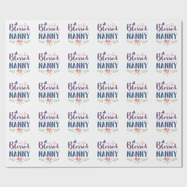 Papier Cadeau Blessed Nanny (Plat)