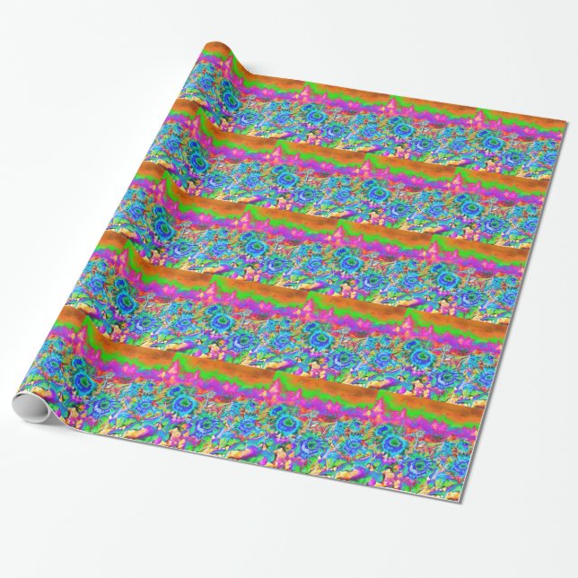 Papier Cadeau Bleu (Déroulé)
