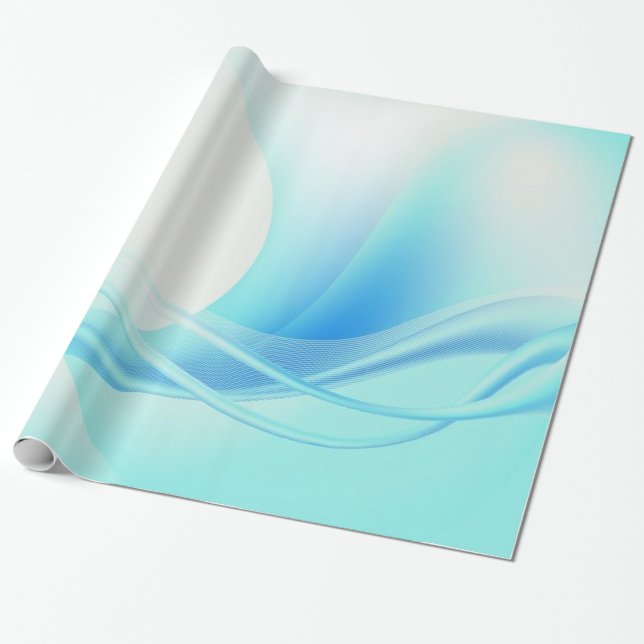 Papier Cadeau Bleu abstrait (Déroulé)