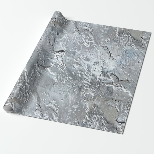 Papier Cadeau Bleu argenté (Déroulé)