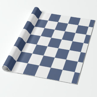 Papier Cadeau Bleu Blanc Carreaux Doux Assourdis – Élégance Calm