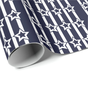 Papier Cadeau Bleu bleu étoile de la marine