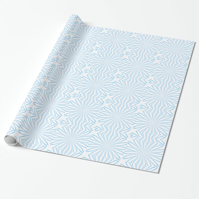 Papier Cadeau Bleu clair Abstrait (Déroulé)