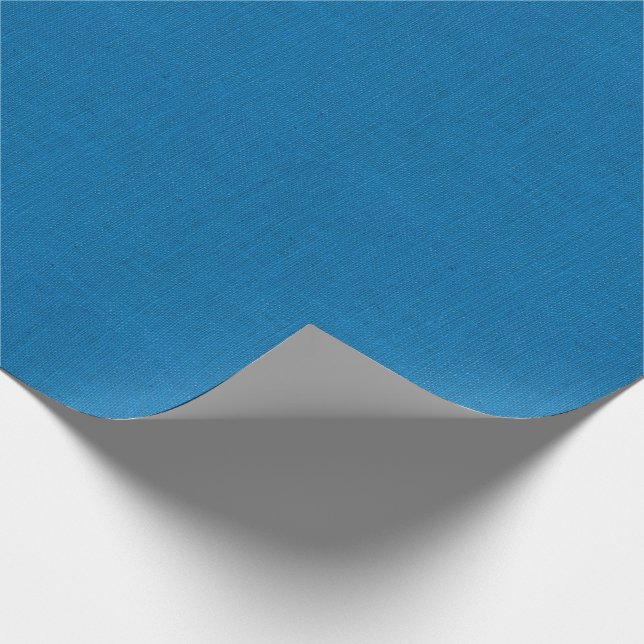 Papier Cadeau Bleu clair Burlap Texture (Coin)