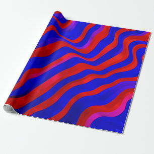 Papier Cadeau Bleu clair, texture rouge avec lignes cirées. Dégr