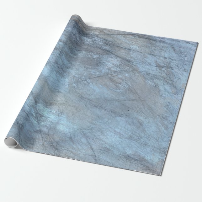Papier Cadeau Bleu de ciel métallique (Déroulé)