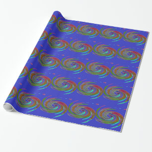 Papier Cadeau Bleu de tourbillon
