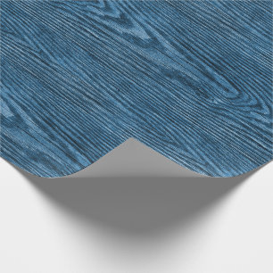 Papier Cadeau Bleu d'océan en bois patiné de texture