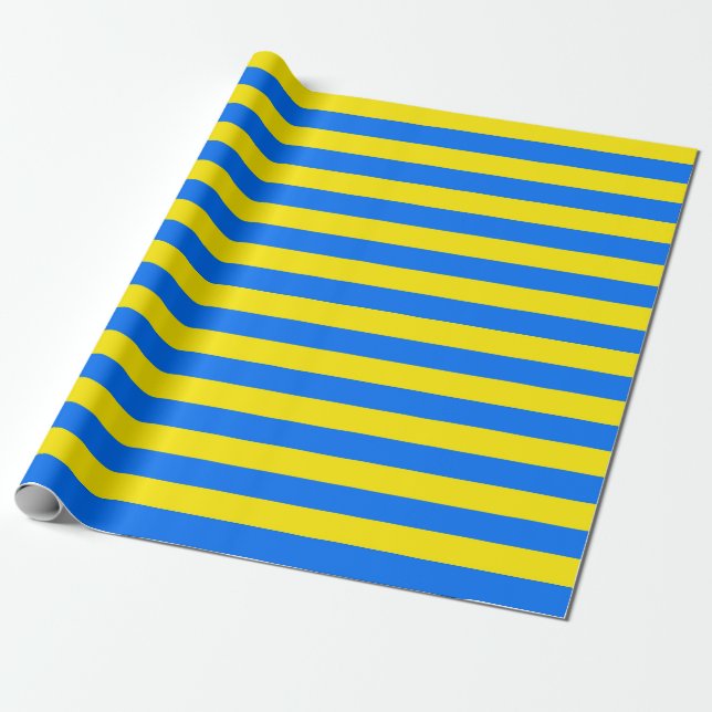 Papier Cadeau Bleu et jaune (Déroulé)