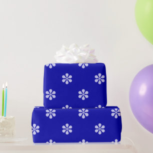 Papier Cadeau Bleu étoiles Simple Minimal