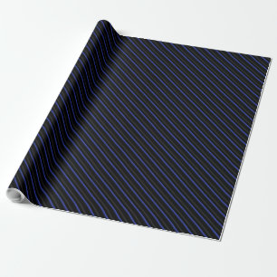 Papier Cadeau Bleu foncé et Diagonale noire