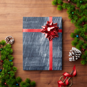 Papier Cadeau Bleu foncé Jean Faux Denim (pas de denim réel)