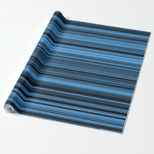 Papier Cadeau Bleu - Grandes noires