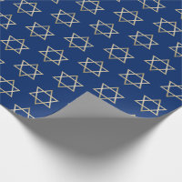 Bleu Hanoukka de motif d'étoile de David d'or de