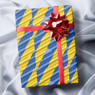 Papier Cadeau Bleu Jaune Brise Paix Non Guerre Ukraine Inspiré