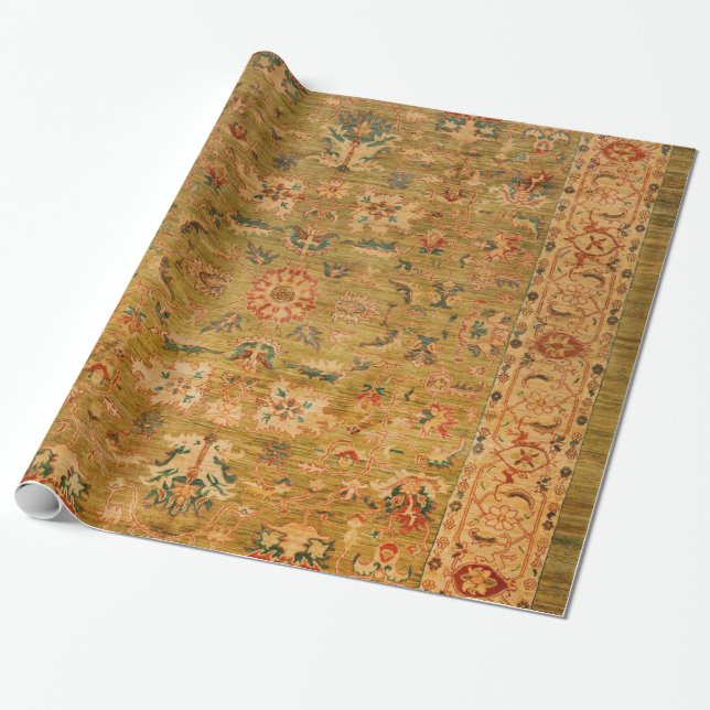 Papier Cadeau Bleu jaune perse vert  (Déroulé)