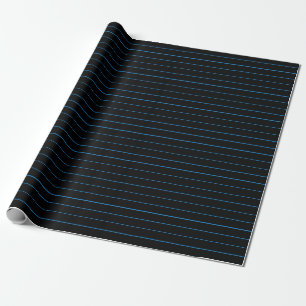 Papier Cadeau Bleu mince sur la fête noire ou Noël