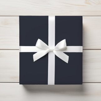 Papier Cadeau Bleu Nuit Profond Charbon Uni