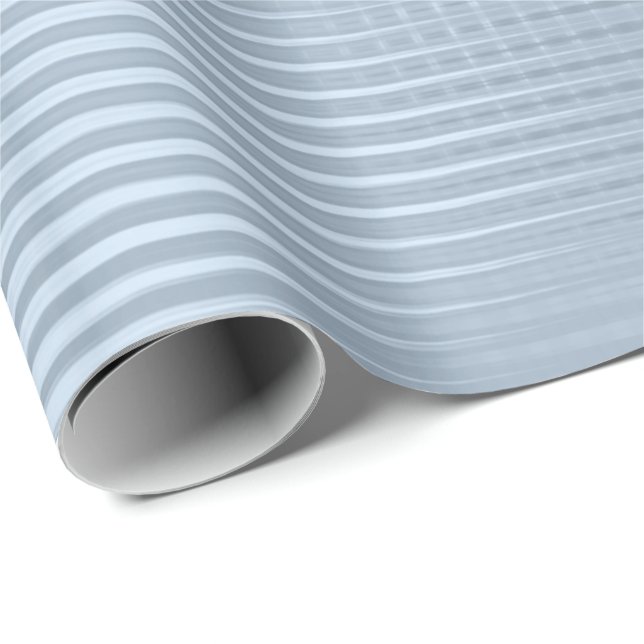 Papier Cadeau Bleu Pastel Grillades métalliques Grillades Minima (Coin rond)