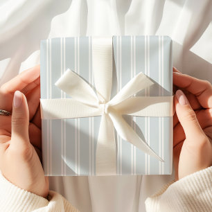Papier Cadeau Bleu Pastel minimum de bande