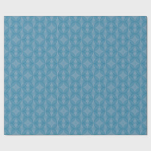 Papier Cadeau Bleu Retro