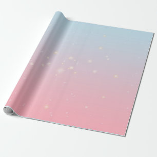 Papier Cadeau Bleu Rose Bokeh Dégradé esthétique Ombre