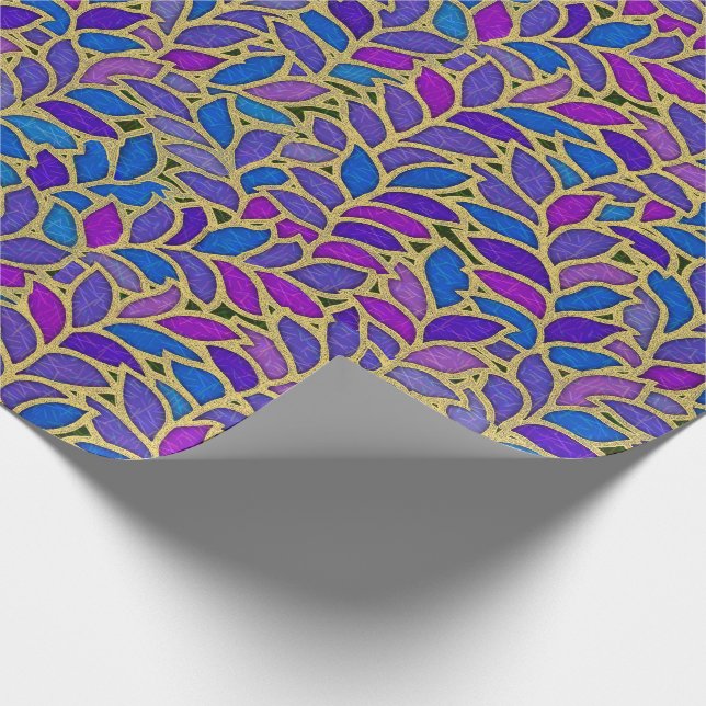 Papier Cadeau Bleu, violette et or de Floresta (Coin)
