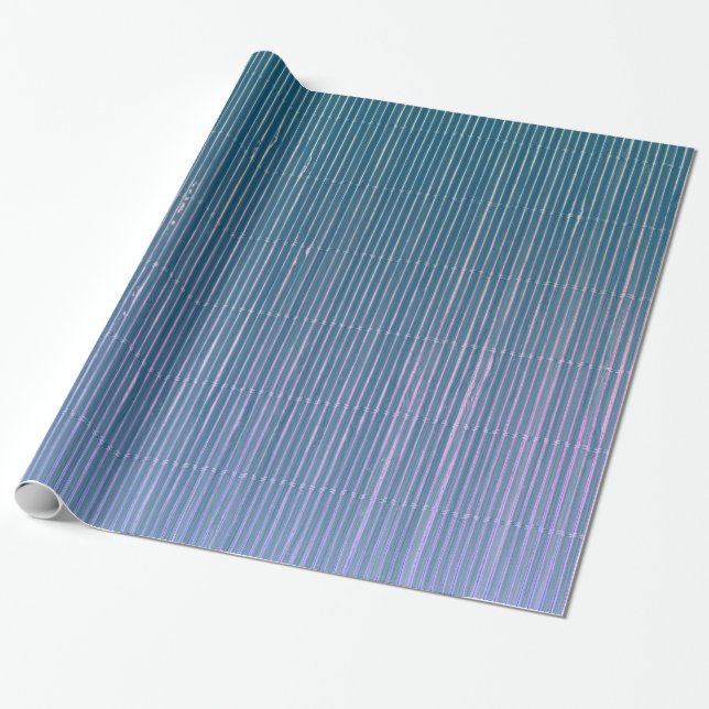PAPIER CADEAU BLEUE ET LAVENDER FADÉE CADEAU STRIPED WRAPPING (Déroulé)