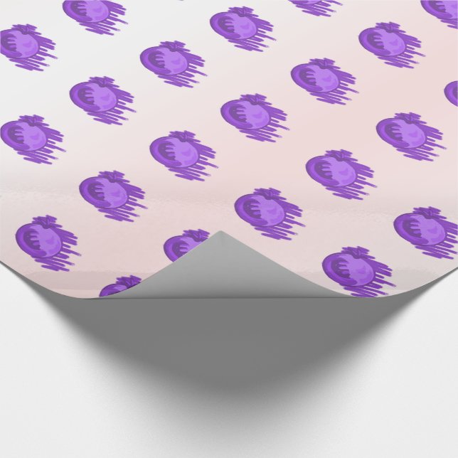 Papier Cadeau Bleuets et crème Motif de fruits (Coin)