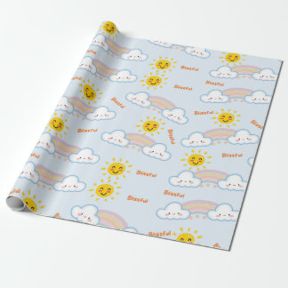 Papier Cadeau Blisser soleil et Rainbow Joyeux nuages, soleil