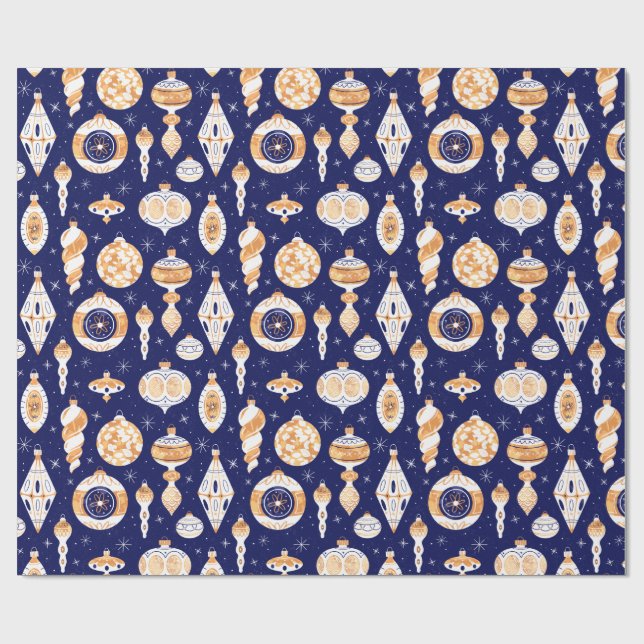 Papier Cadeau Blizzards et Baubles (Plat)
