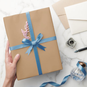 Papier Cadeau Bloc de couleur pêche et bronzée Conception de m